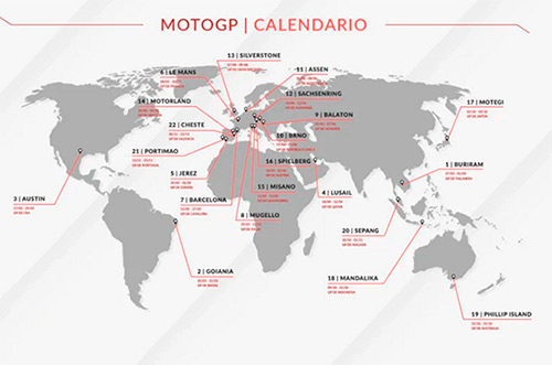MotoGP 2026 MAPA MUNDIAL