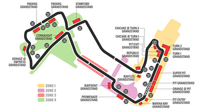 Circuito de Marina Bay.