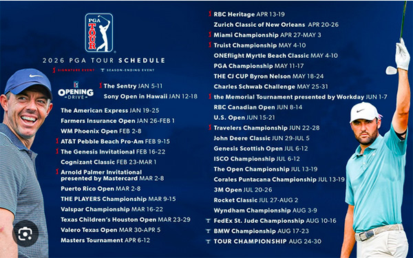 GOLF - PGA Tour 2026