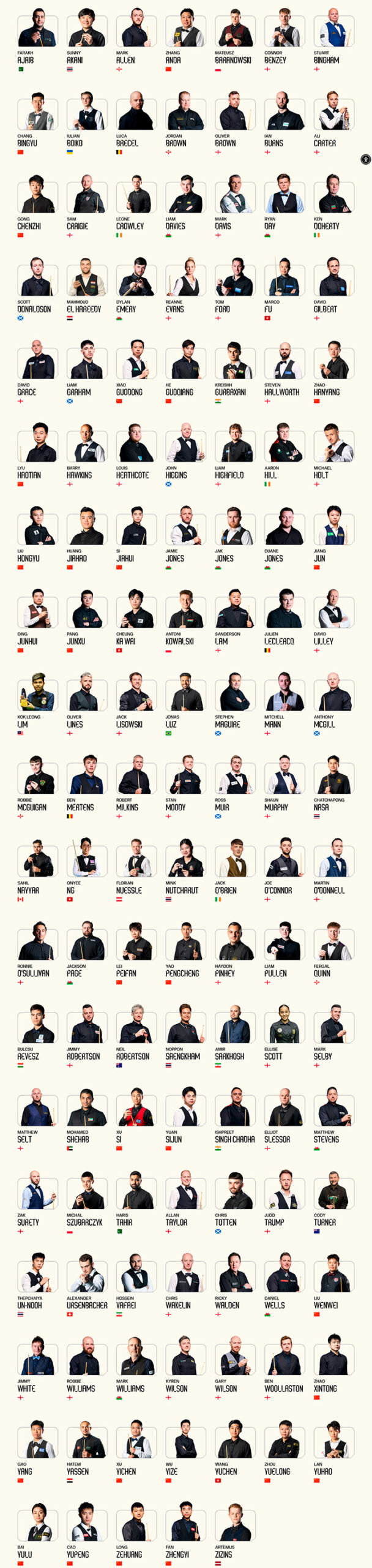 JUGADORES World Snooker Tour