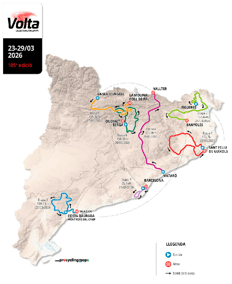 Volta a Catalunya 2026 Recorrido