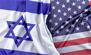 Banderas de Estados Unidos e Israel