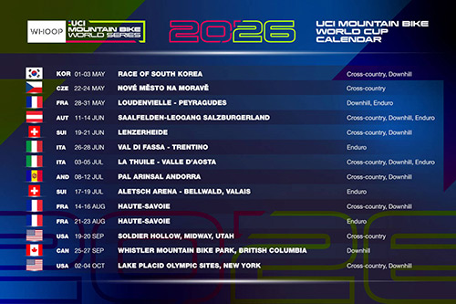 ES 2026 Calendar | WHOOP UCI Mountain Bike World Series 