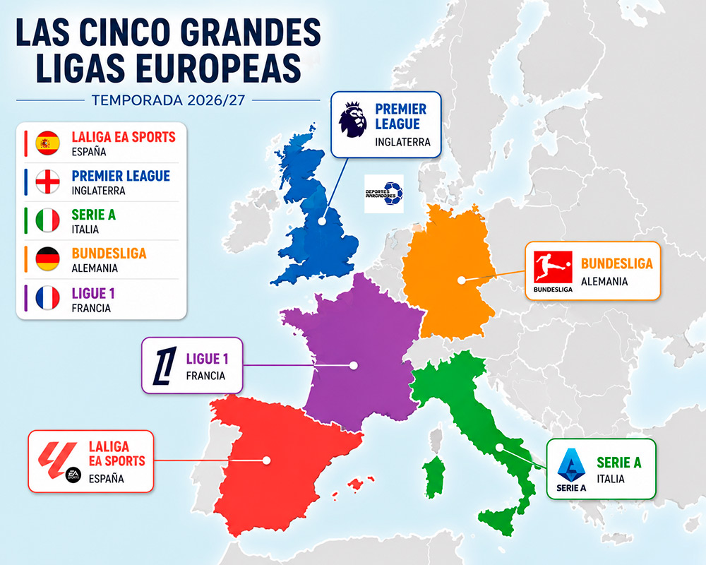MAPA LIGAS EUROPA