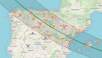 Mapa de la Trayectoria del Eclipse Solar 2026