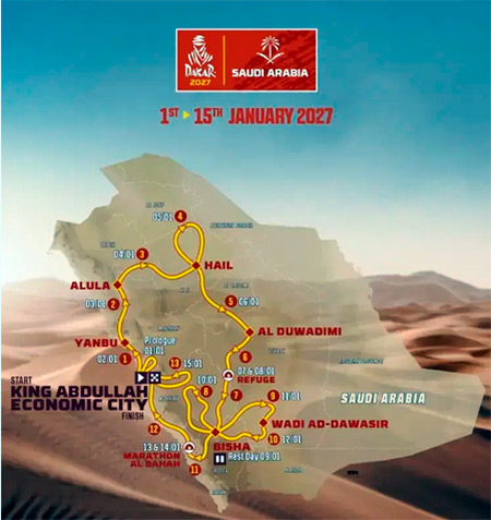 Dakar 2027 mapa