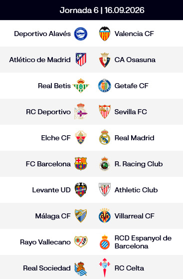 LALIGA 6ª jonada