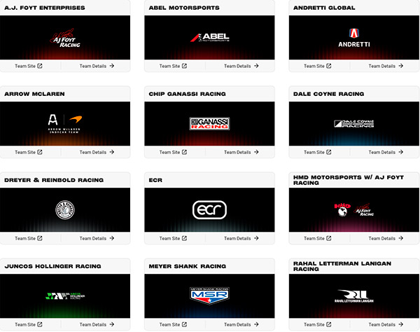 NTT IndyCar Series 2027 teams